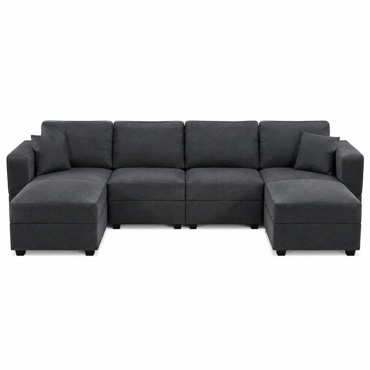 Narożnik modułowy tkanina ciemnoszary L 280 cm x W 170 cm