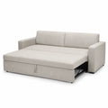 Sofa rozkładana z tkaniny beżowa 200 cm x 90 cm x 85 cm