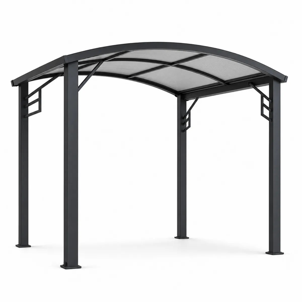 Zadaszenie zewnętrzne z metalu i poliwęglanu 300x400cm czarne