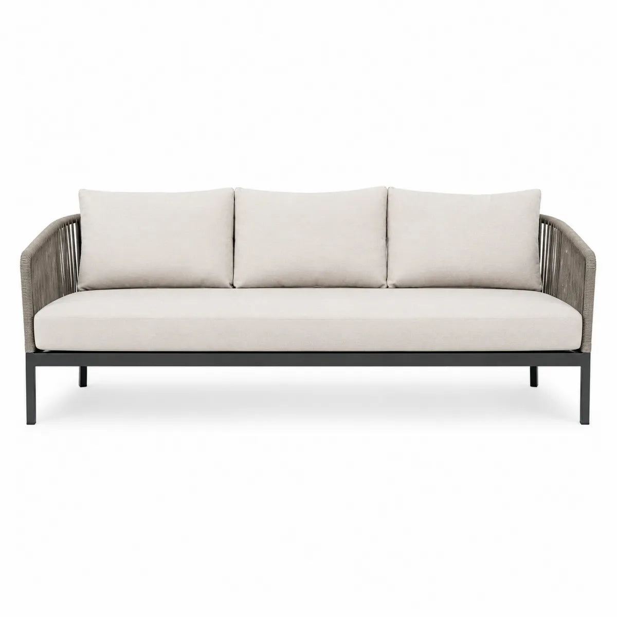 Sofa aluminiowa z tkaniny poliestrowej 200x80x75 cm