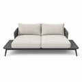 Sofa aluminiowa z tkanymi poduszkami 180 cm
